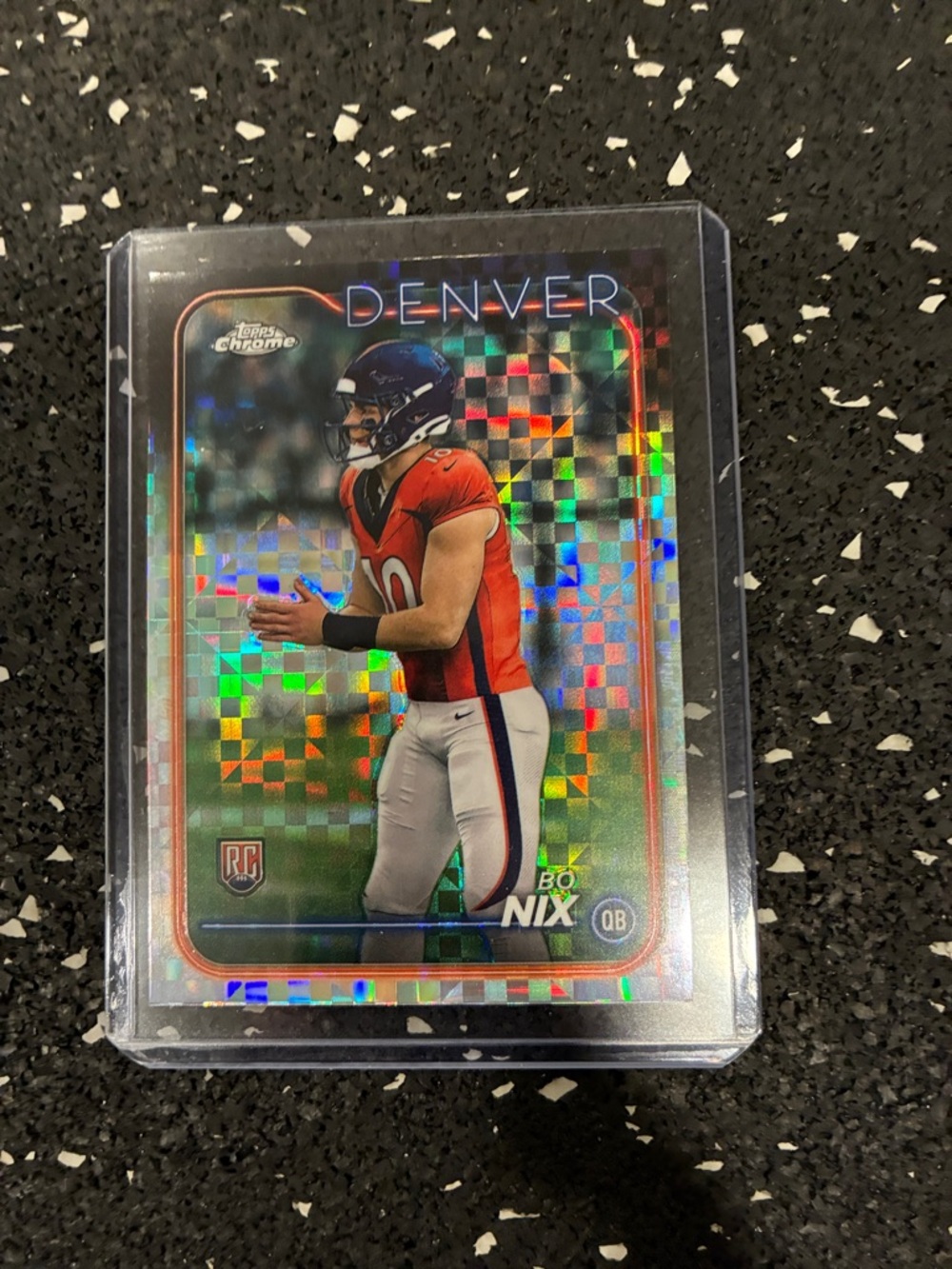 Topps Chrome Denver Broncos Red Blue Football Player Card